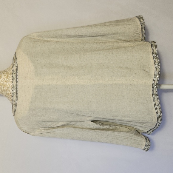 Madison Multiples Embroidered Studded Round Neck Southwestern Jacket Topper SZ L - Picture 8 of 15